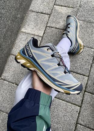 Кросівки salomon s/lab xt-6 blue/beige. унісекс. розміри 36-45