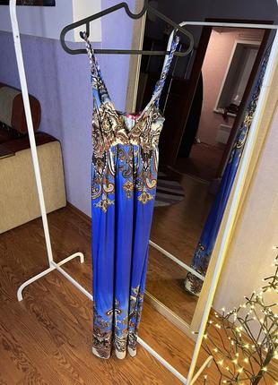 Сукня плаття сарафан літній довга електрік колір розмір s-m