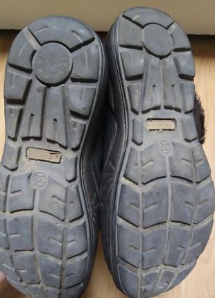 Черные высокие сапоги водонепроницаемые теплые теплые ботинки6 фото