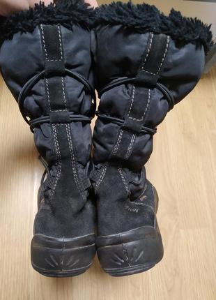 Черные высокие сапоги водонепроницаемые теплые теплые ботинки4 фото