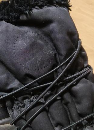 Черные высокие сапоги водонепроницаемые теплые теплые ботинки7 фото