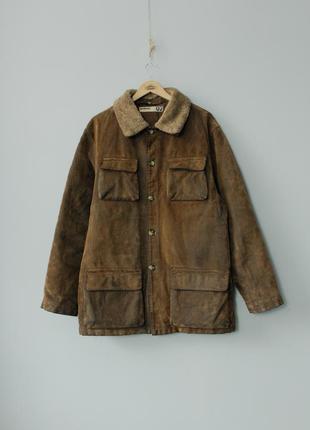 Vintage strellson scarface пальто мужское винтажное коричневое куртка hugo boss diesel gstar coat xl дубленка1 фото