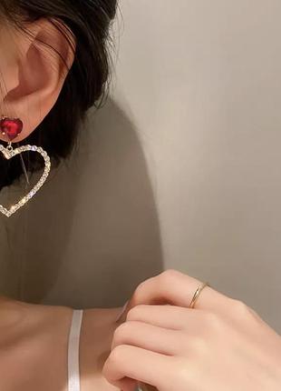 Сережки серце3 фото