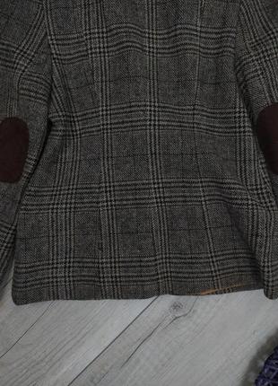 Пиджак для мальчика tu коричневый в клетку размер 110-116 (5-6 лет)6 фото