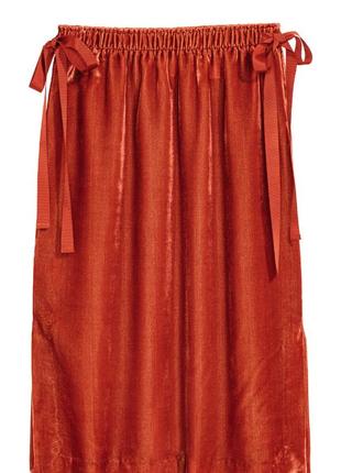 Терракотовая юбка из бархата размер l3 фото