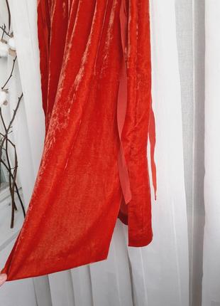 Терракотовая юбка из бархата размер l5 фото