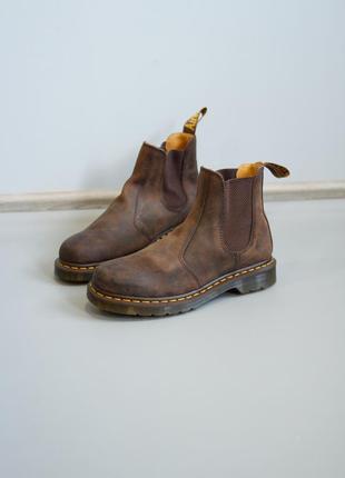 Dr. martens шкіряні чоловічі черевики коричневі високі мартінс мартіна купити б/у 2976 ys челсі timberland clarks