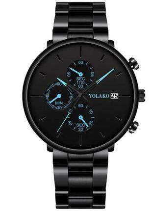 Часы наручные мужские кварцевые, время наручные