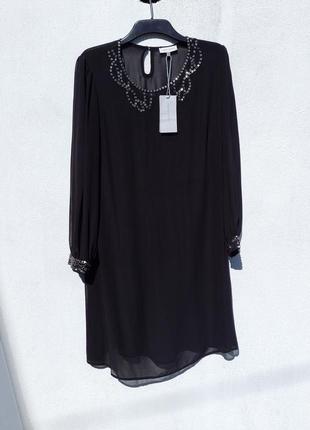 Элегантное чёрное прозрачное платье накидка rogers+rogers