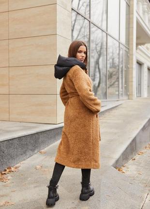 Пальто женское длинное с капюшоном размеры:42-483 фото