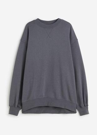 Свитшот оверсайз hm h&amp;m нм кофта на флисе xs 34 s 364 фото