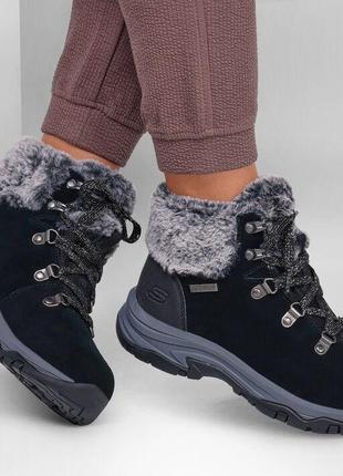 Черевики жіночі зимові  skechers оригінал 167178 blk