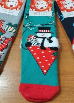 Женские новогодние носки,лепа женские носки, махровые женские носки, размер 36-393 фото
