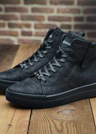 Мужские зимние ботинки высокие кеды на шнуровке в-71 bal