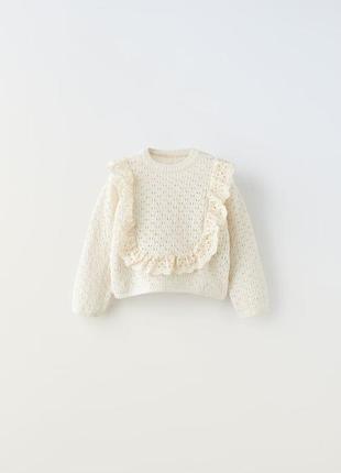 В'язаний светр для дівчинки1 фото