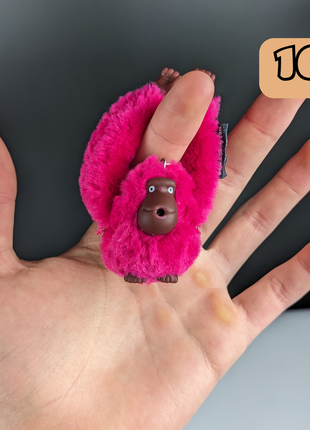 Розовый брелок kipling, обезьяна kipling, брелок для сумки, розовая обезьяна киплинг1 фото