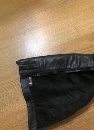 Крутые кожаные сапоги черные италия длинные почти новые2 фото