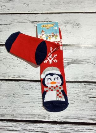 Шкарпетки дитячі махрові теплі новорічні носки махровые новогодние теплые детские2 фото