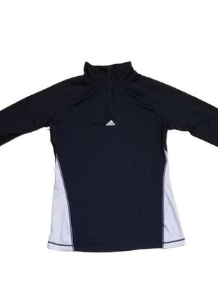 Топ для бега adidas linear 1/4 zip top nero donna5 фото