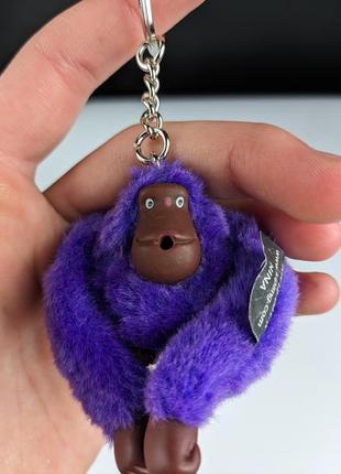 Фіолетовий брелок kipling, брелочки, мавпа kipling, брелок для сумки, фіолетова мавпа кіплінг4 фото
