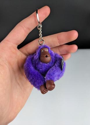 Фіолетовий брелок kipling, брелочки, мавпа kipling, брелок для сумки, фіолетова мавпа кіплінг3 фото