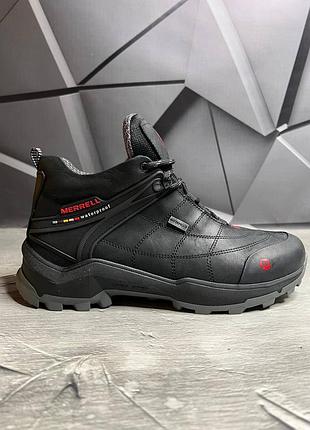 Кожаные зимние ботинки с мехом merrell