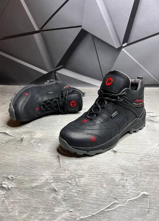 Кожаные зимние ботинки с мехом merrell