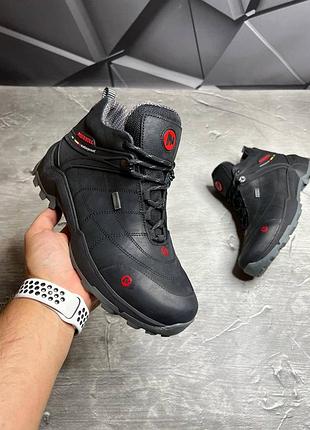 Кожаные зимние ботинки с мехом merrell