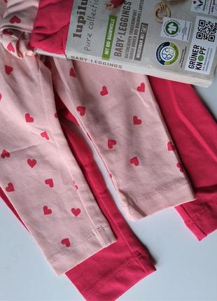 2-6 мес набор лосин для девочки легинсы гамаши пижама штаны домашние пижамные ползунки поддев3 фото