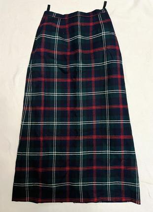 Юбка в клетку длинная юбка шерстяная юбка шотландская корт