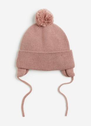 Дитяча зимова шапка нм на флісі на зав'язках