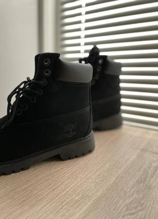 Нові зимові ботинки timberland чорні матові10 фото