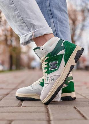 Зимние женские new balance 650 high green white fur2 фото