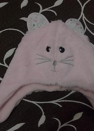 Шапка меховая на девочку 4-6 лет, фирмы george