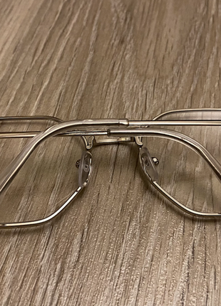Прозорі іміджеві окуляри антиблікові срібло5 фото