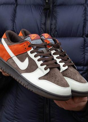 Мужские кроссовки nike sb dunk velvet brown and rugged orange 40-41-42-43-44-45