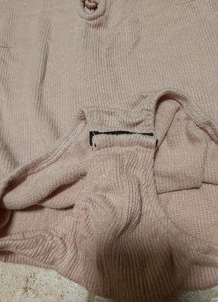 Женский боди-голота с чокером и шнуровкой на груди, снизу кнопки розовый3 фото
