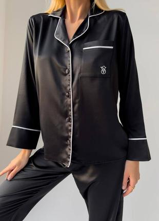 Шелковая сатиновая пижама бренд victoria’s secret2 фото
