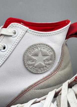 Оригінальні converse chuck taylor hi white red vintage2 фото