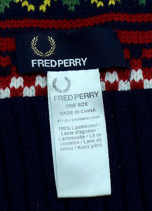 Шарф від бренда fred perry шерстяний оригінальний великий розмір3 фото