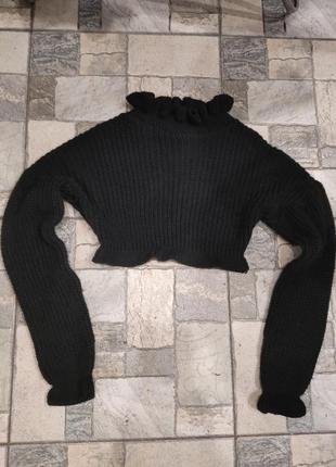 Кофта вязаная укороченная свитер