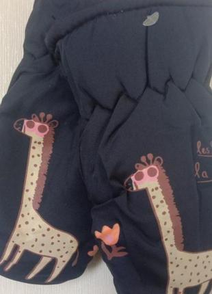 Зимние непромокаемые теплые перчатки для девочек 3-5 лет