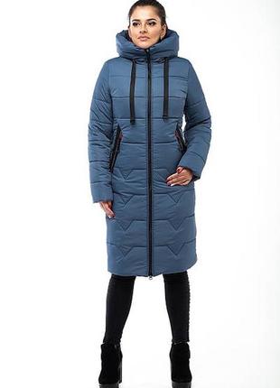 Зимова жіноча молодіжна курточка батальних розмірів3 фото