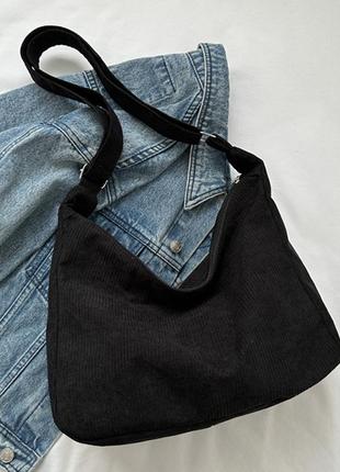 Вельветовая сумочка кросс-боди