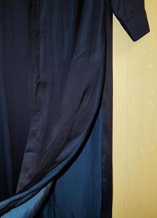 Стильное платье-рубашка, туника h&amp;m с разрезами по бокам.4 фото