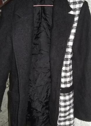 Пиджак в клетку ассиметричный на одну пуговицу