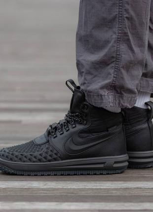 Зимние мужские кроссовки nike lunarforce duckboot black (термо) 40-41-42-43-44-451 фото