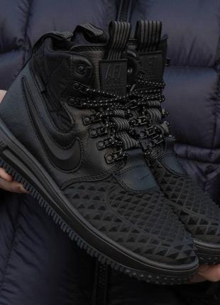 Зимние женские кроссовки nike lunarforce duckboot black (термо) 37-38-39-40-411 фото