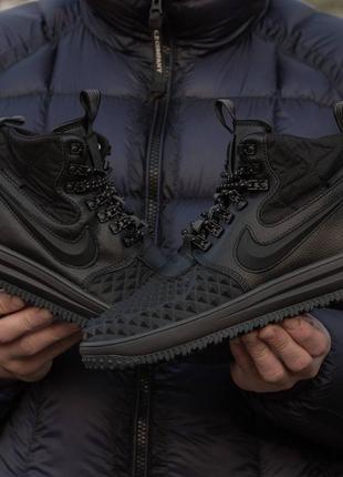 Зимние женские кроссовки nike lunarforce duckboot black (термо) 37-38-39-40-415 фото