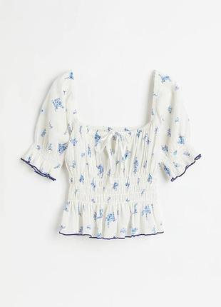 Хлопковая хрупкая блуза топ кофта